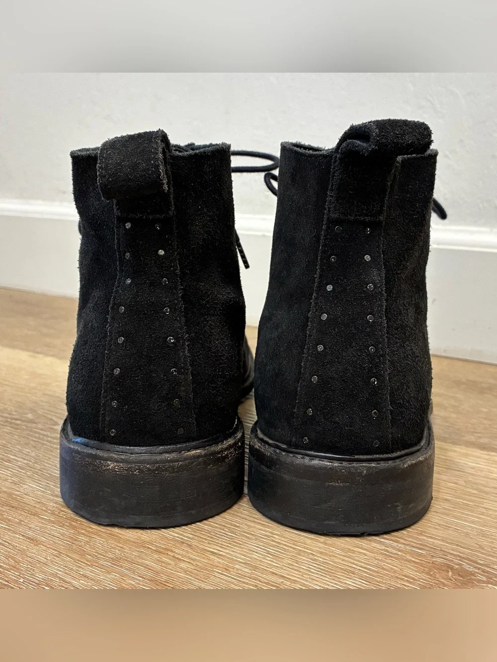 AllSaints Trent Chukka Boots Classic Design Crafted Black Suede Size 45